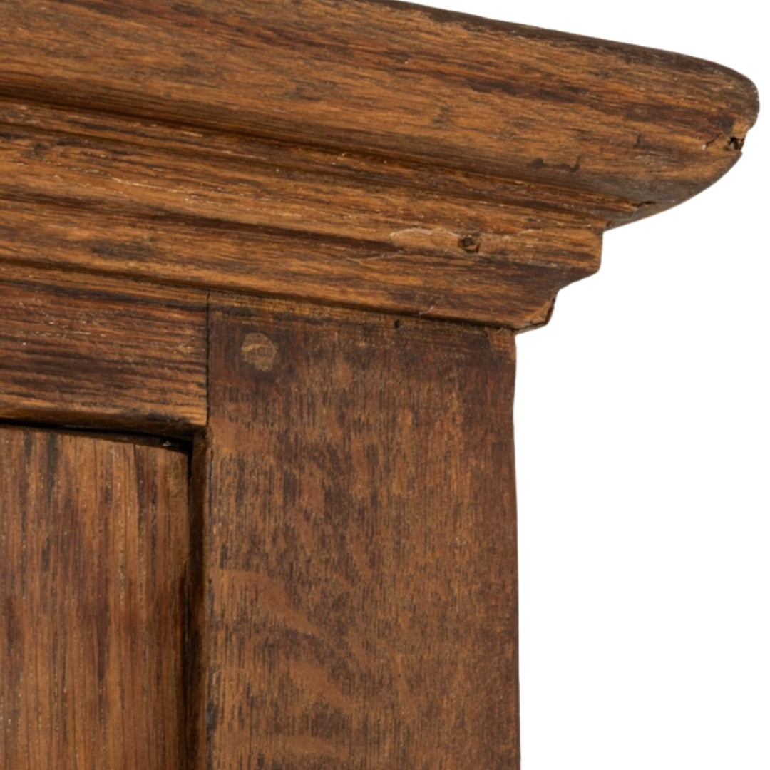 Classic French Oak Cabinet Mesh Screen Doors, Circa 1850