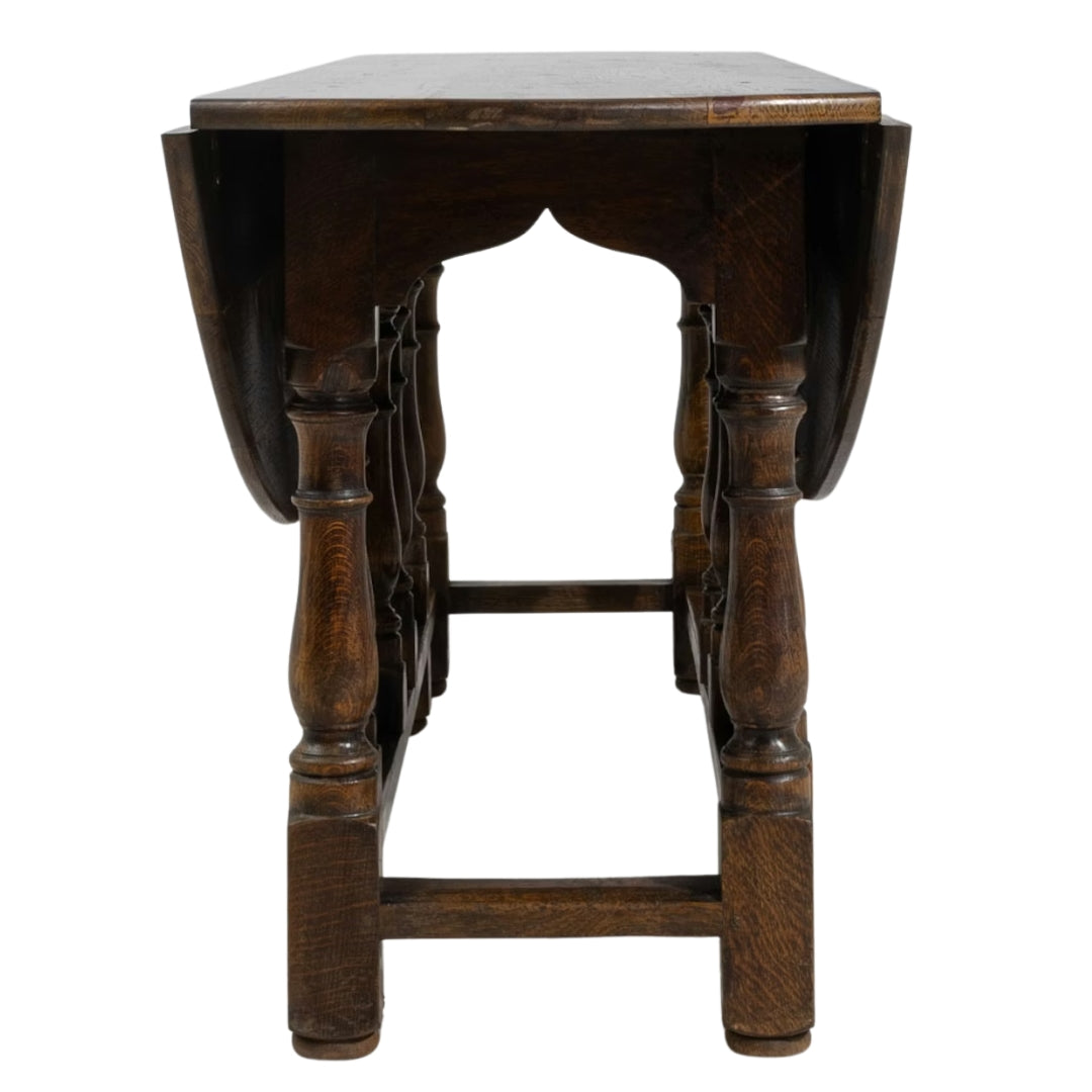 Classic Oak Oval Drop-Leaf Table, Circa 1880