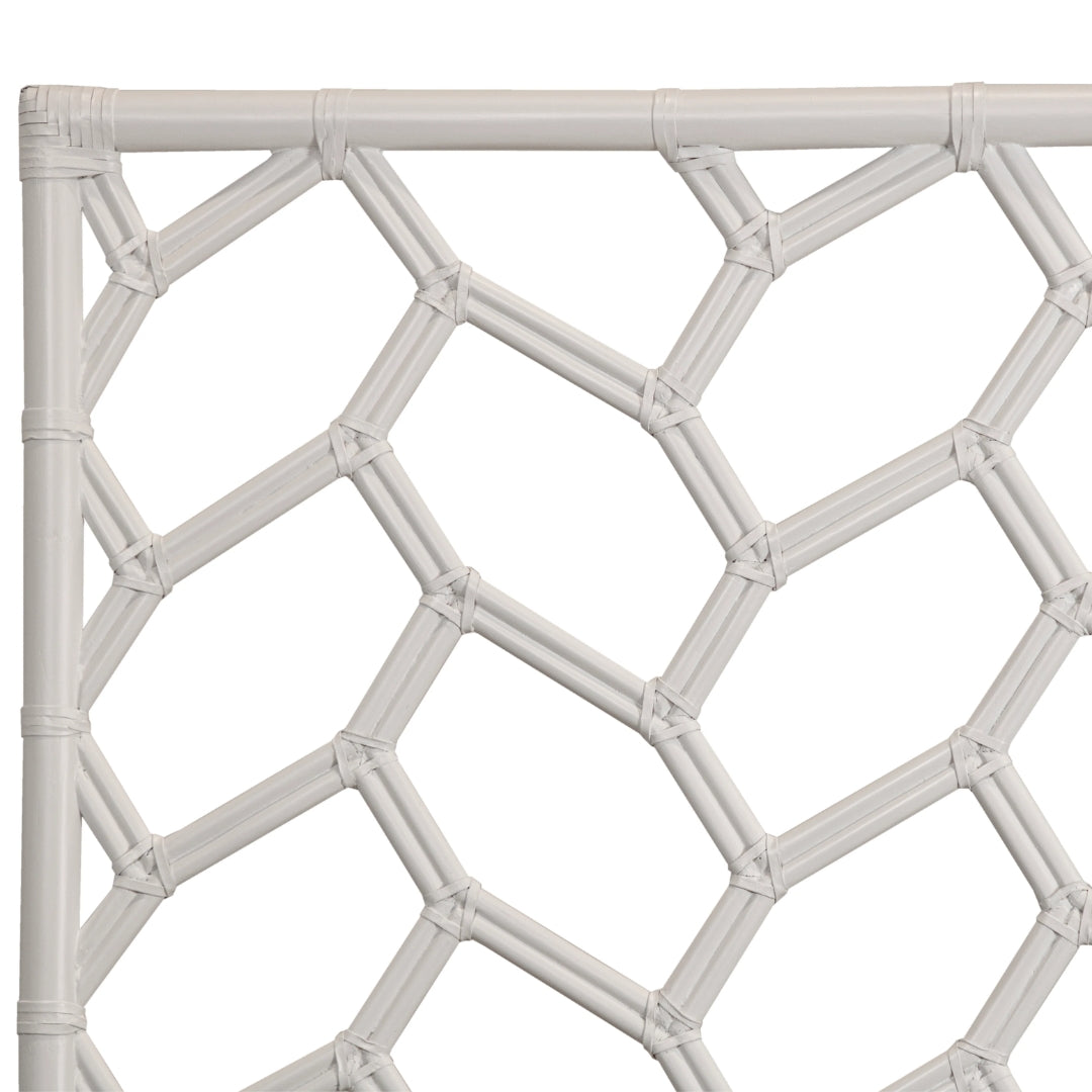 Coastal Diamond Weave Rattan Queen Headboard