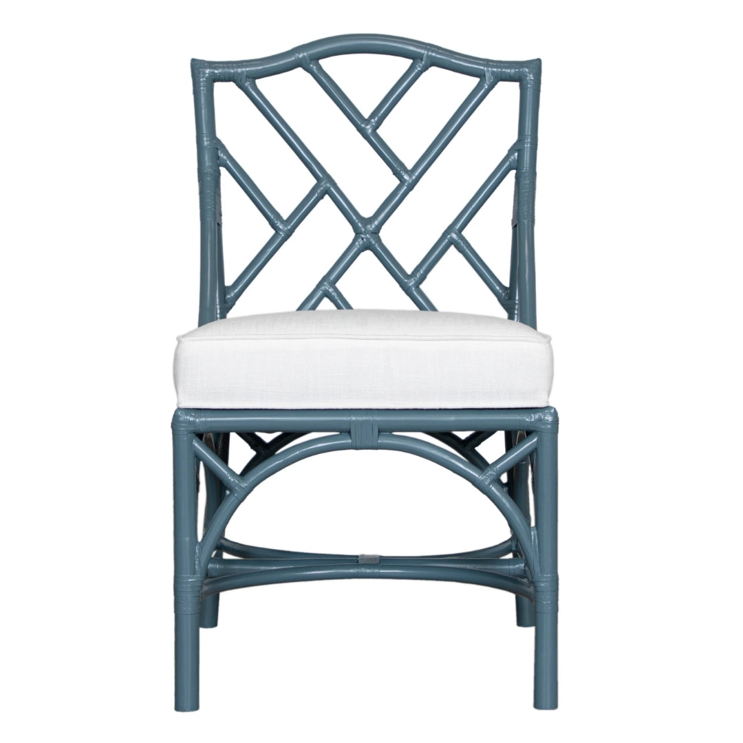 Coastal Luxe Rattan Side Chair