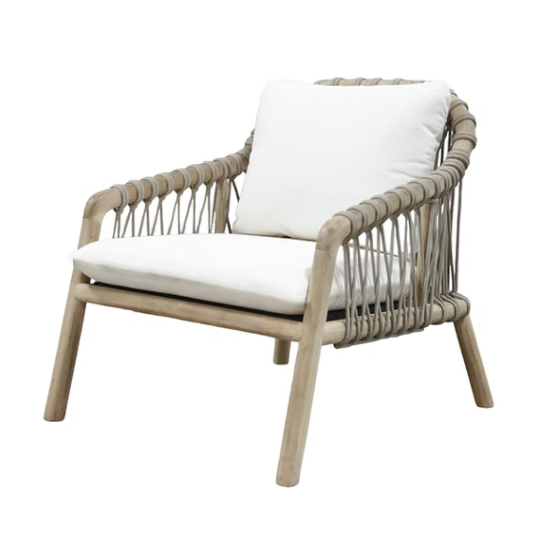 Coastal Teak Outdoor Lounge Chair