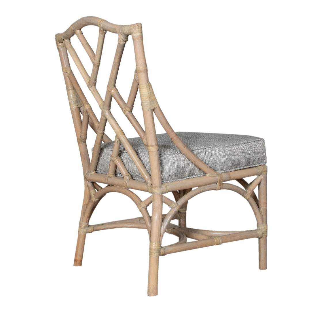 Coastal Luxe Rattan Side Chair