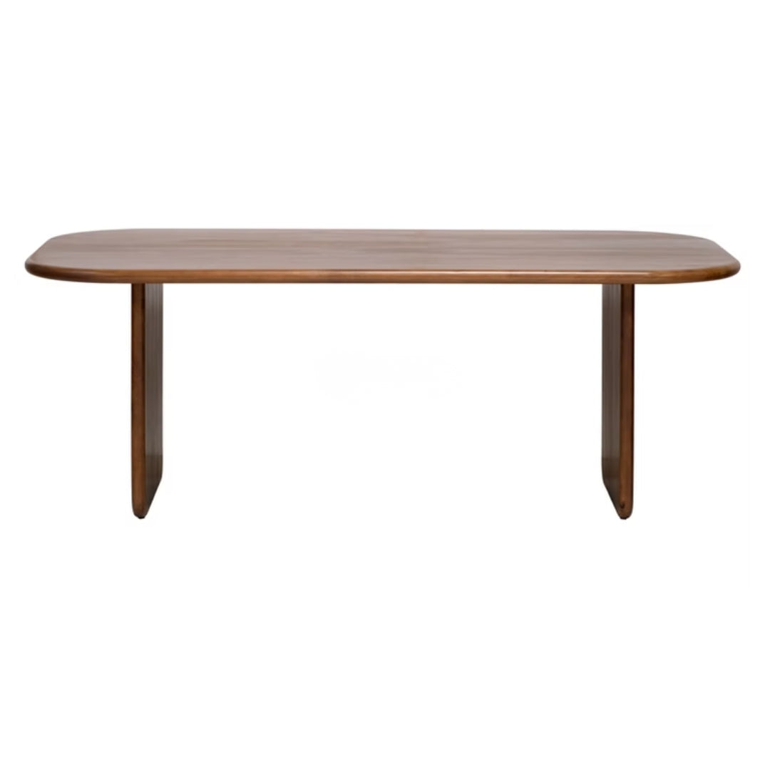 Contemporary Mango Wood Slab Leg Dining Table