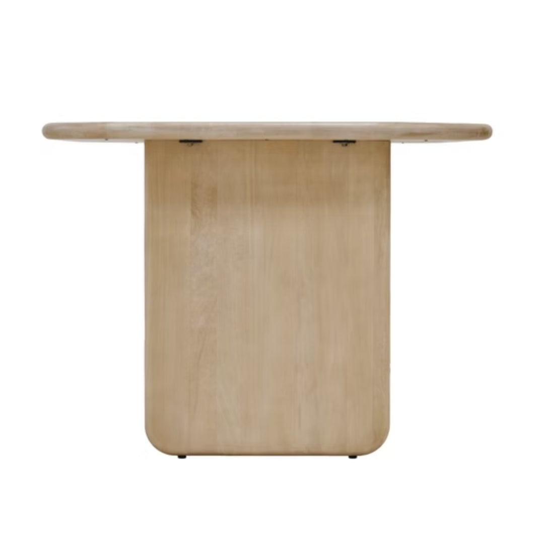 Contemporary Mango Wood Slab Leg Dining Table