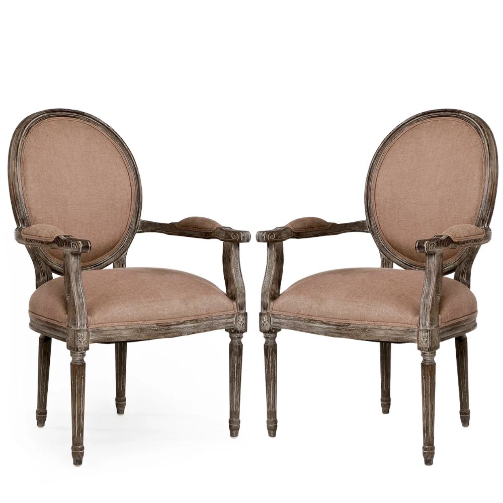 Copper Round Back Louis Armchair