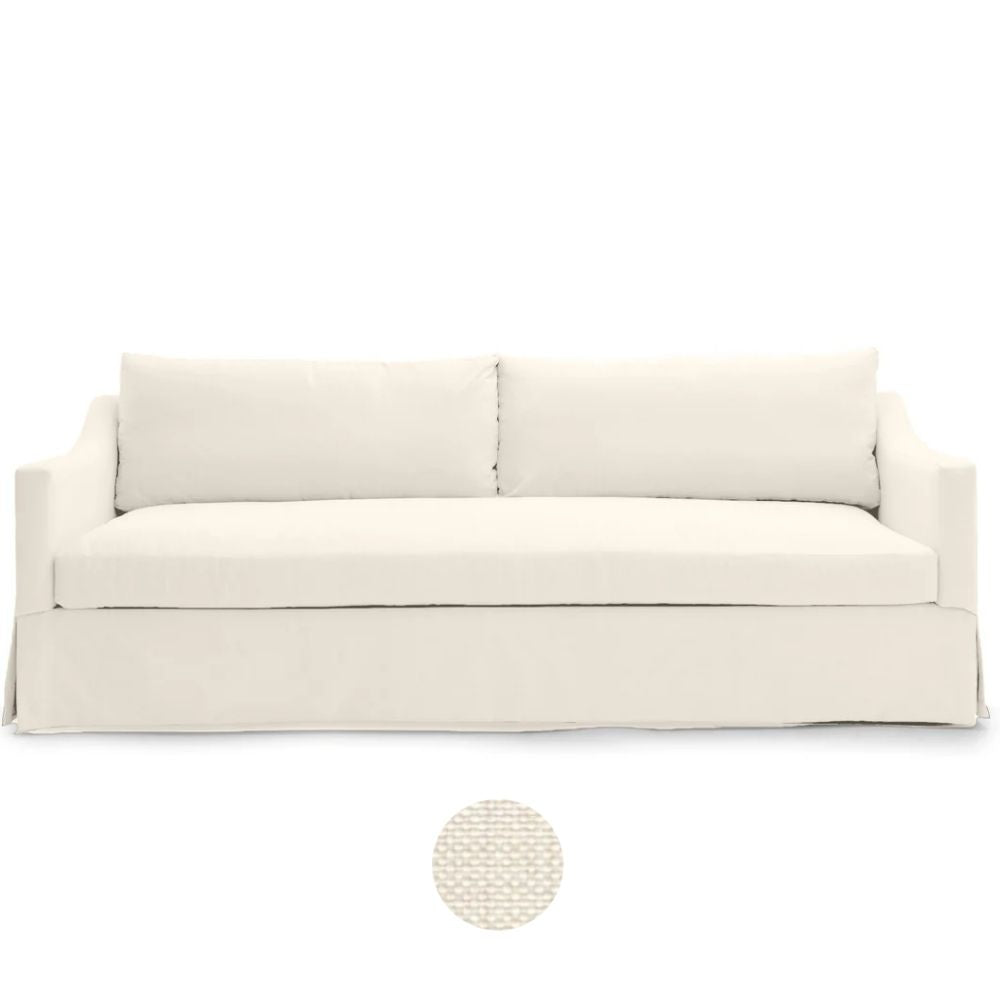 Plus White Blanco Skirted Sofa