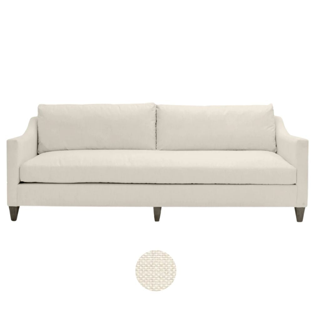 Madison White Upholstered Sofa