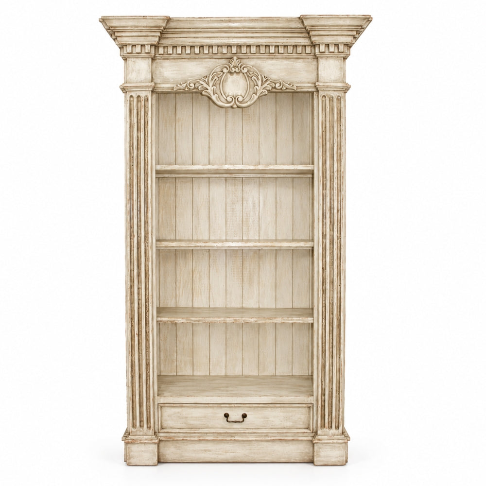 White Couronne French Bookcase