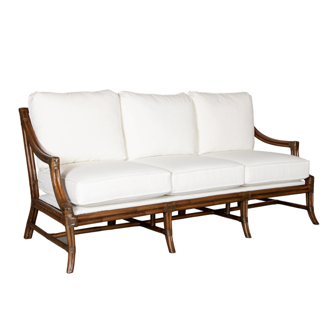 Curved Arm Mosaic Rattan Lounge Sofa