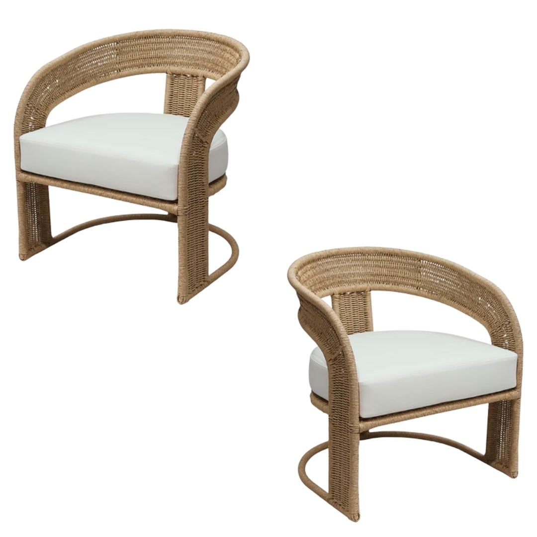 Curved Outdoor Barrel Chair