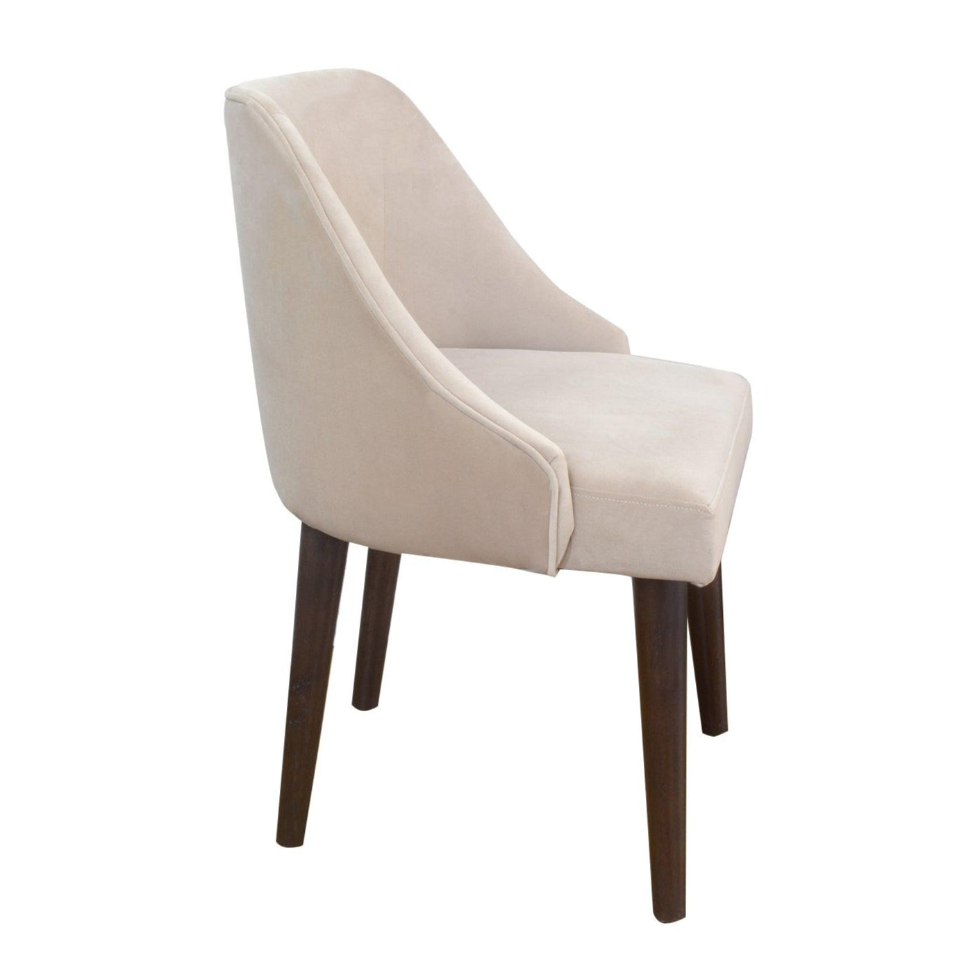 White Mod Velvet Dining Chair