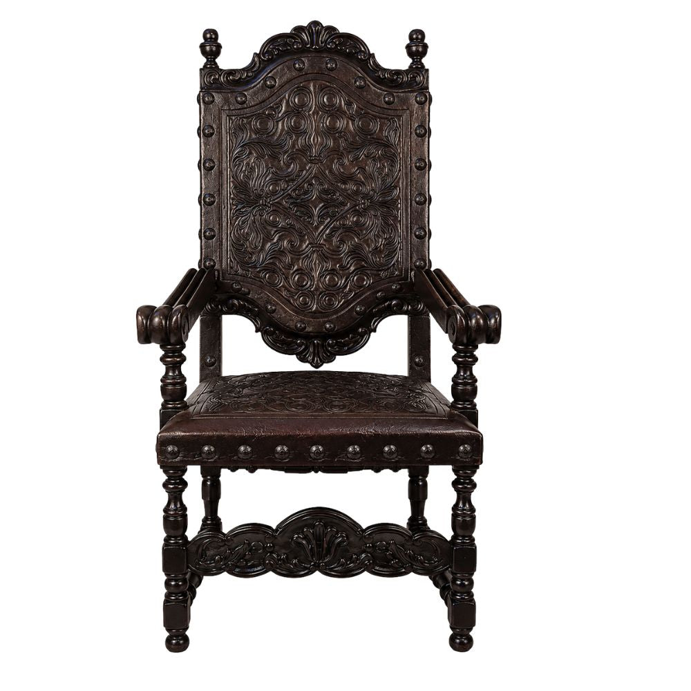 Del Rey Brown Spanish Leather Armchair