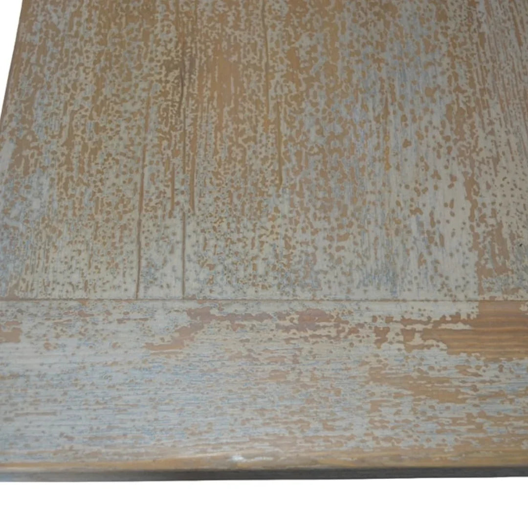 Distressed Blue Reclaimed Trestle Dining Table