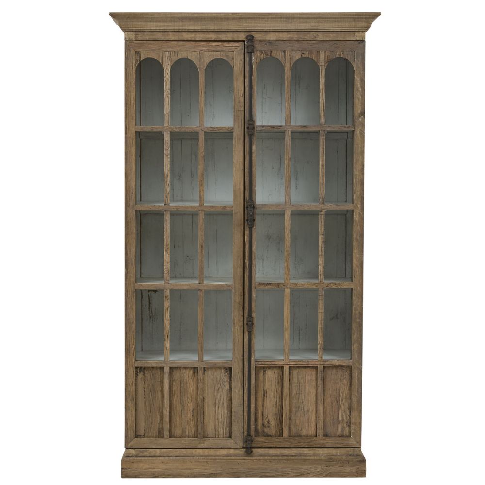 Arched Glazed Door Glass Front Cabinet