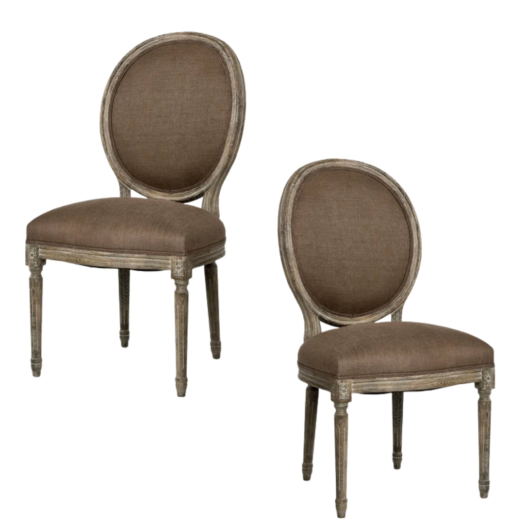 Aubergine Louis Medallion Side Chair