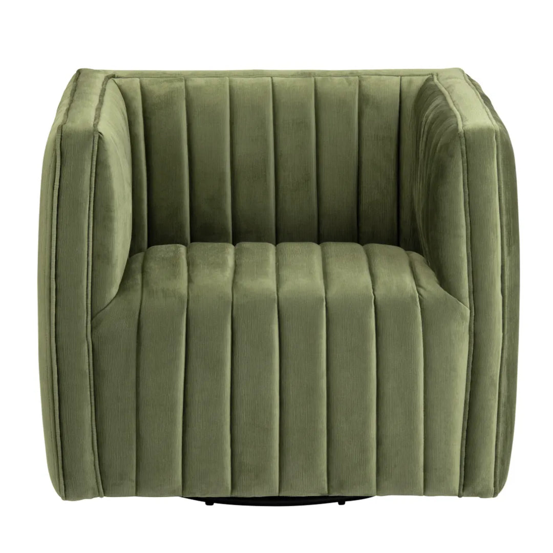 Modern Olive Green Upholstered Accent Chair