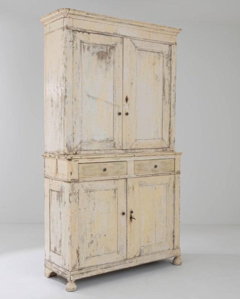 Buttercream French Farmhouse Cabinet, circa 1850