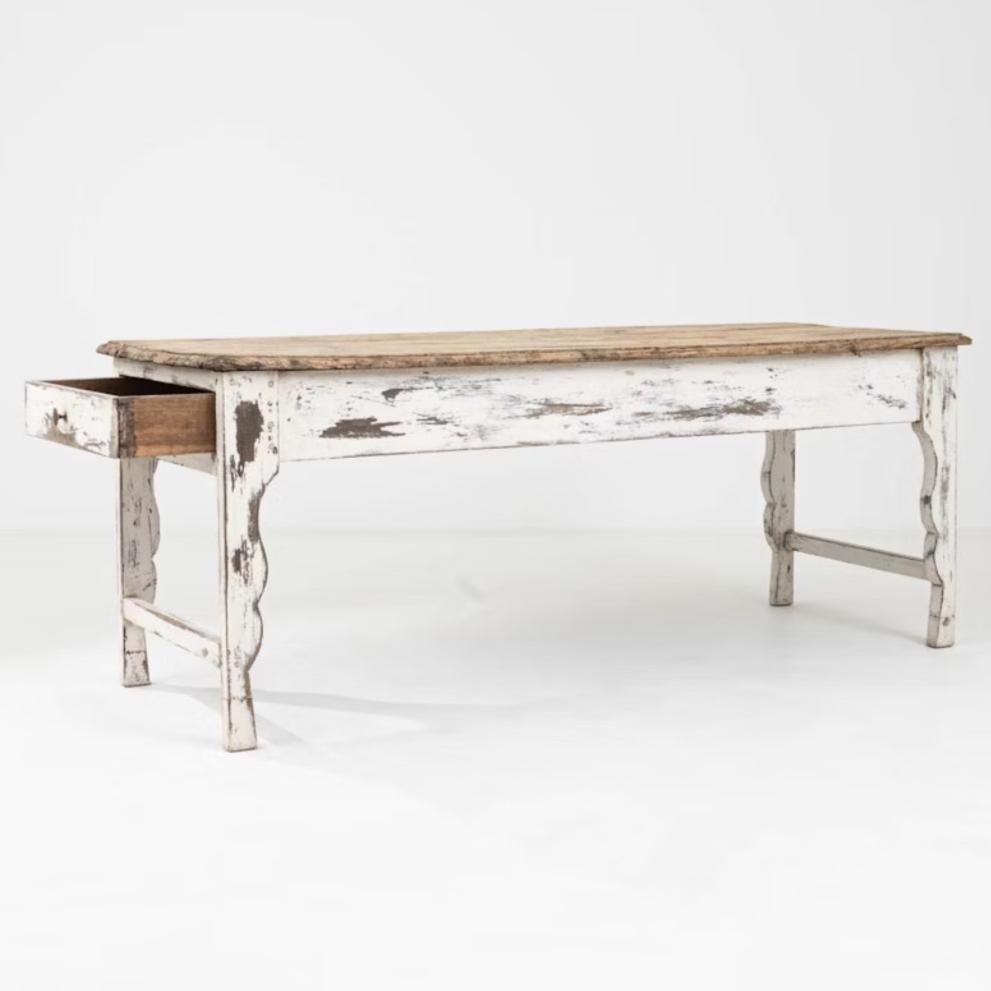 Antique French Farmhouse Table, Circa 1870