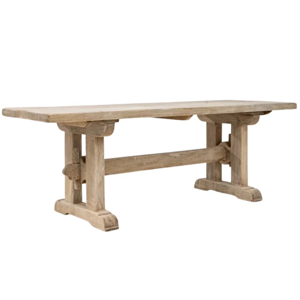 French Farmhouse Trestle Dining Table, Circa 1920
