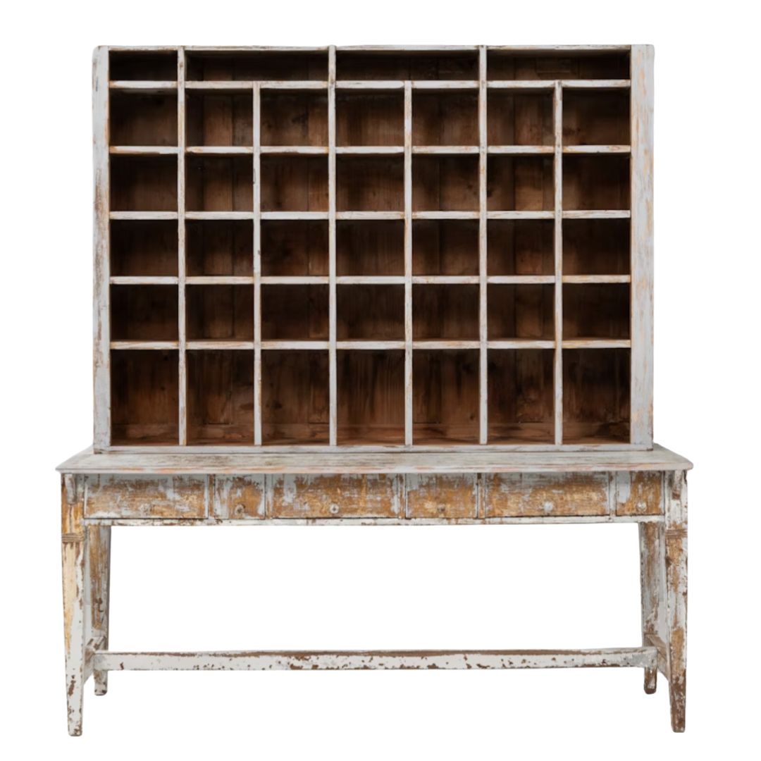 Rustic French Antique Apothecary Cabinet, Circa 1870