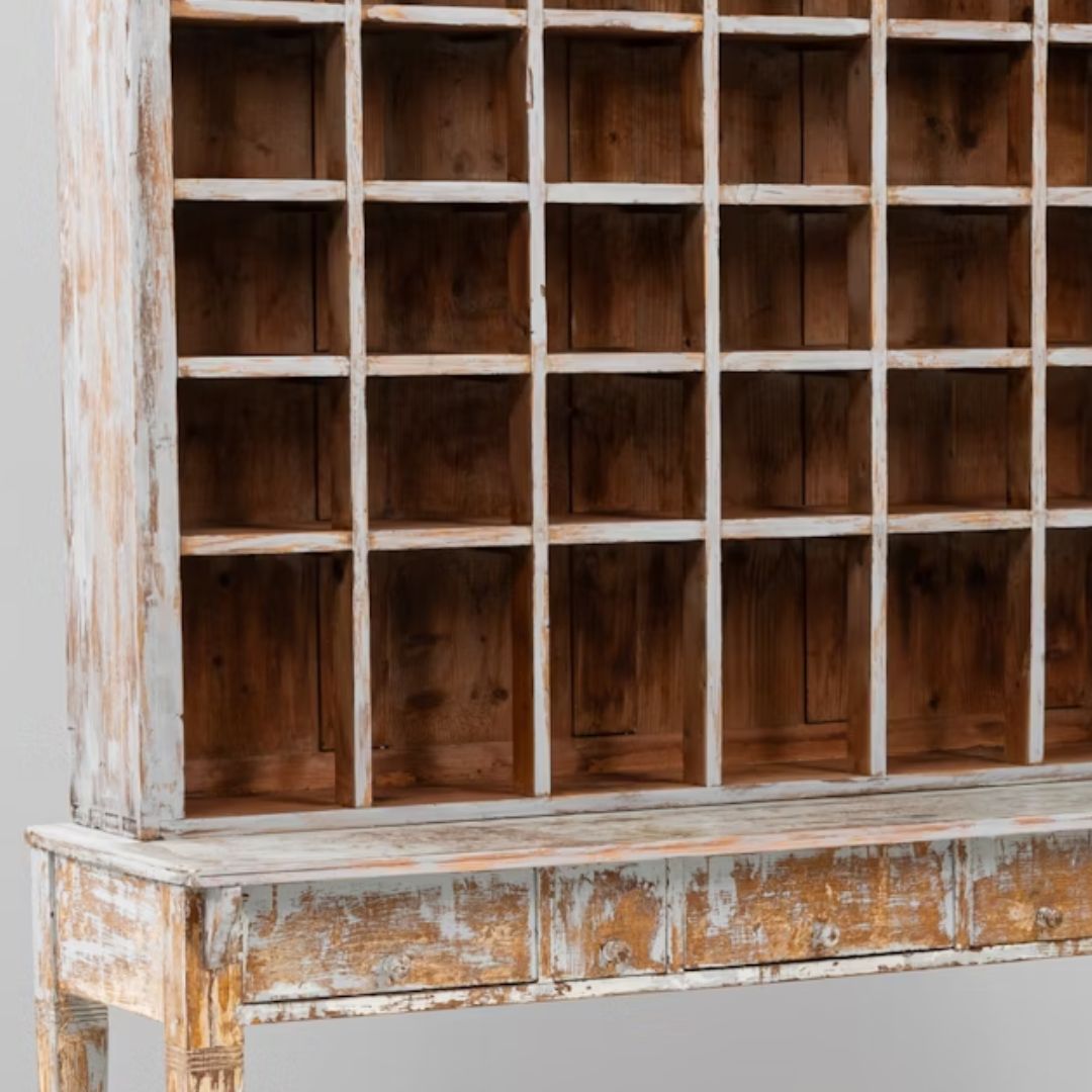 Rustic French Antique Apothecary Cabinet, Circa 1870
