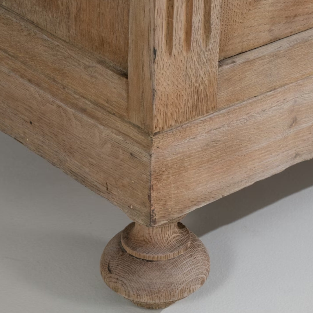 Antique French Oak Vitrine Mesh Screen Doors, Circa 1860