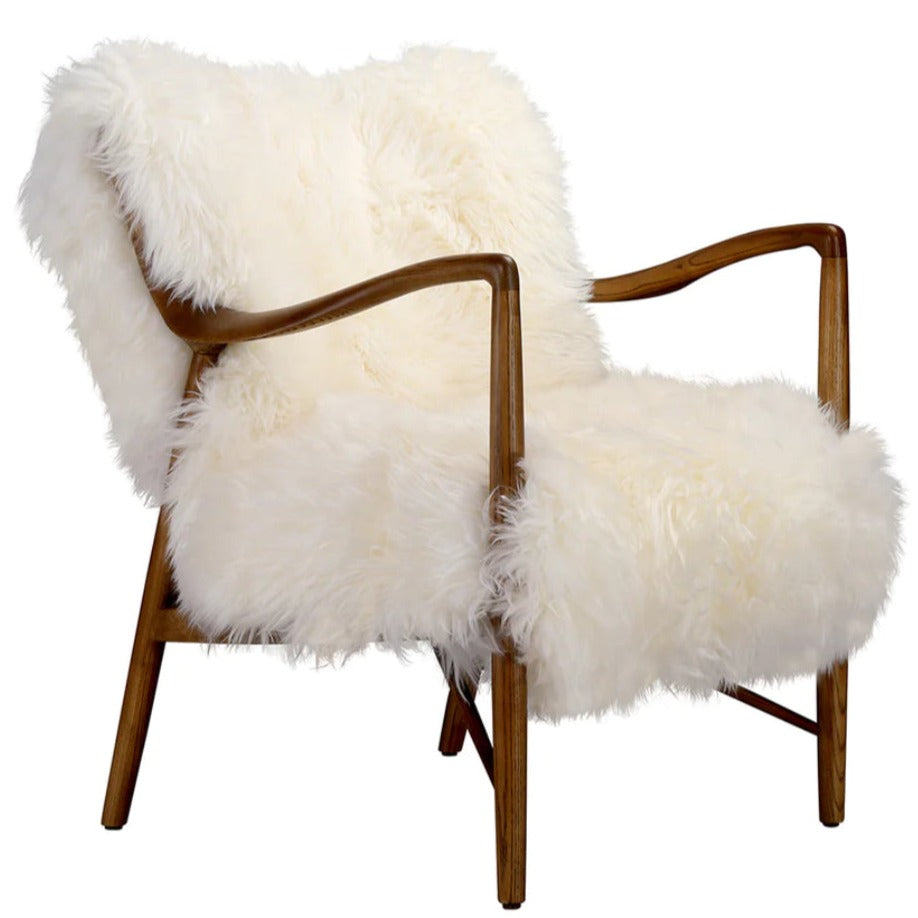 Modern Boho Sheepskin Chair