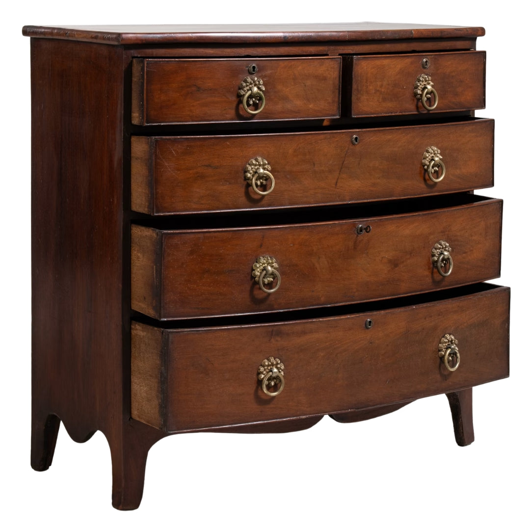 English Heritage Mahogany Antique Chest, Circa 1850