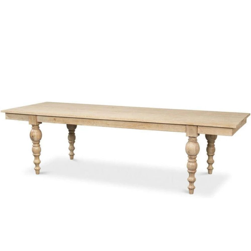 Extra Long Natural Wood Dining Table