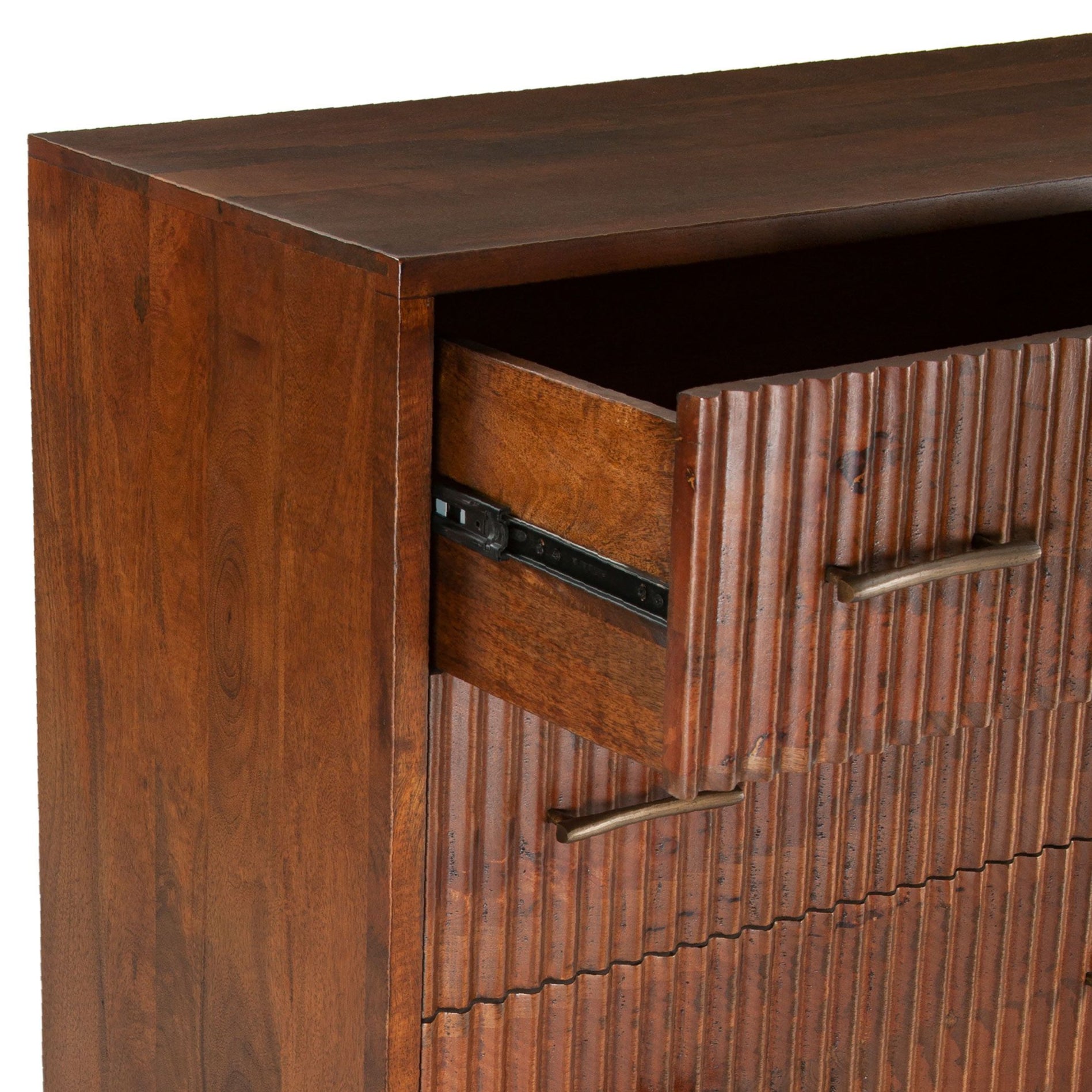 Harper Fluted Brass Metal Base Dresser