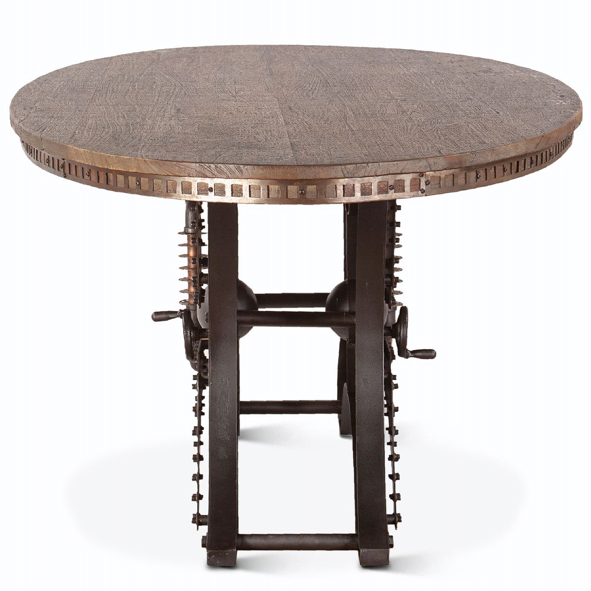 Eiffel Wood and Iron Oval Dining Table
