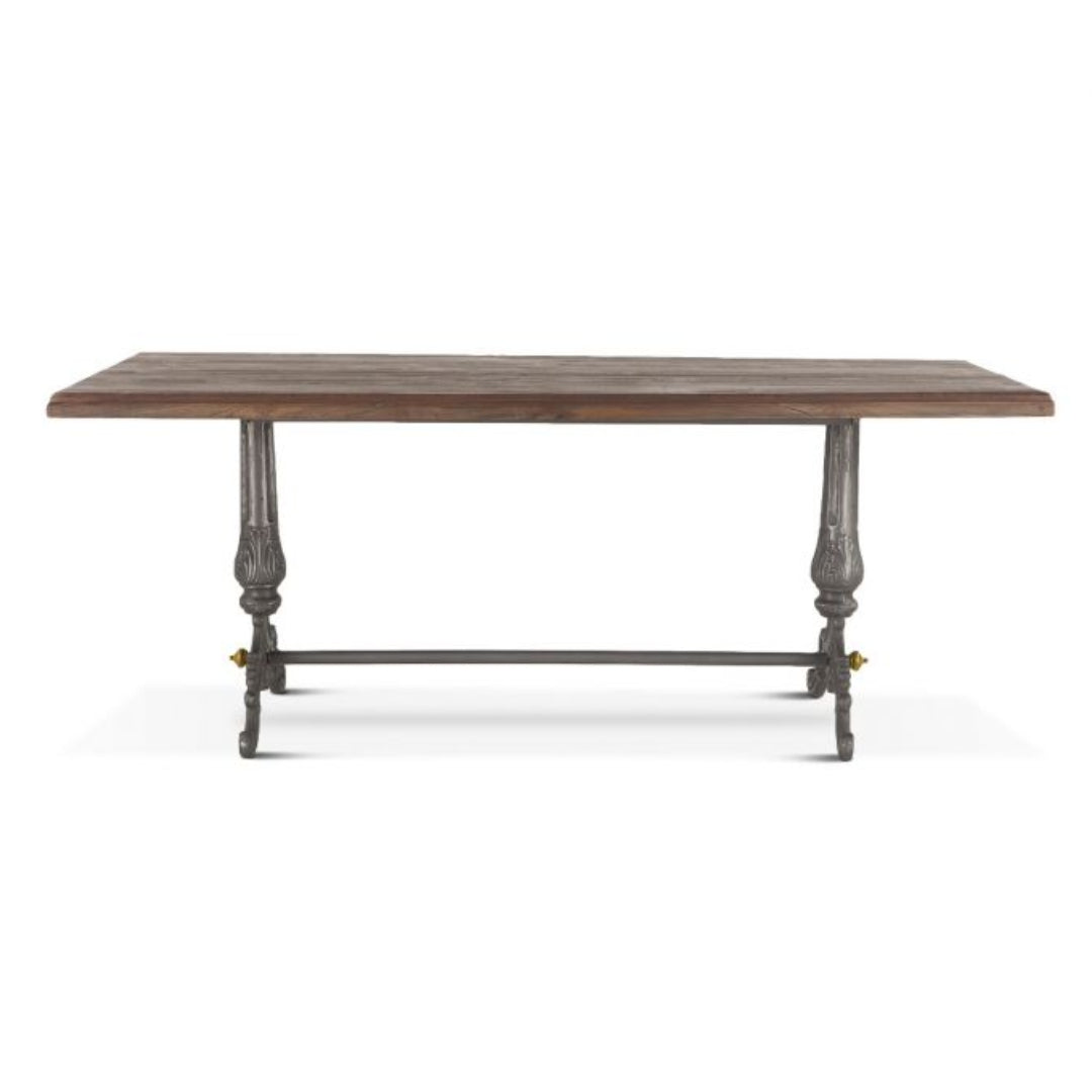 French Bistro Iron Scroll Dining Table