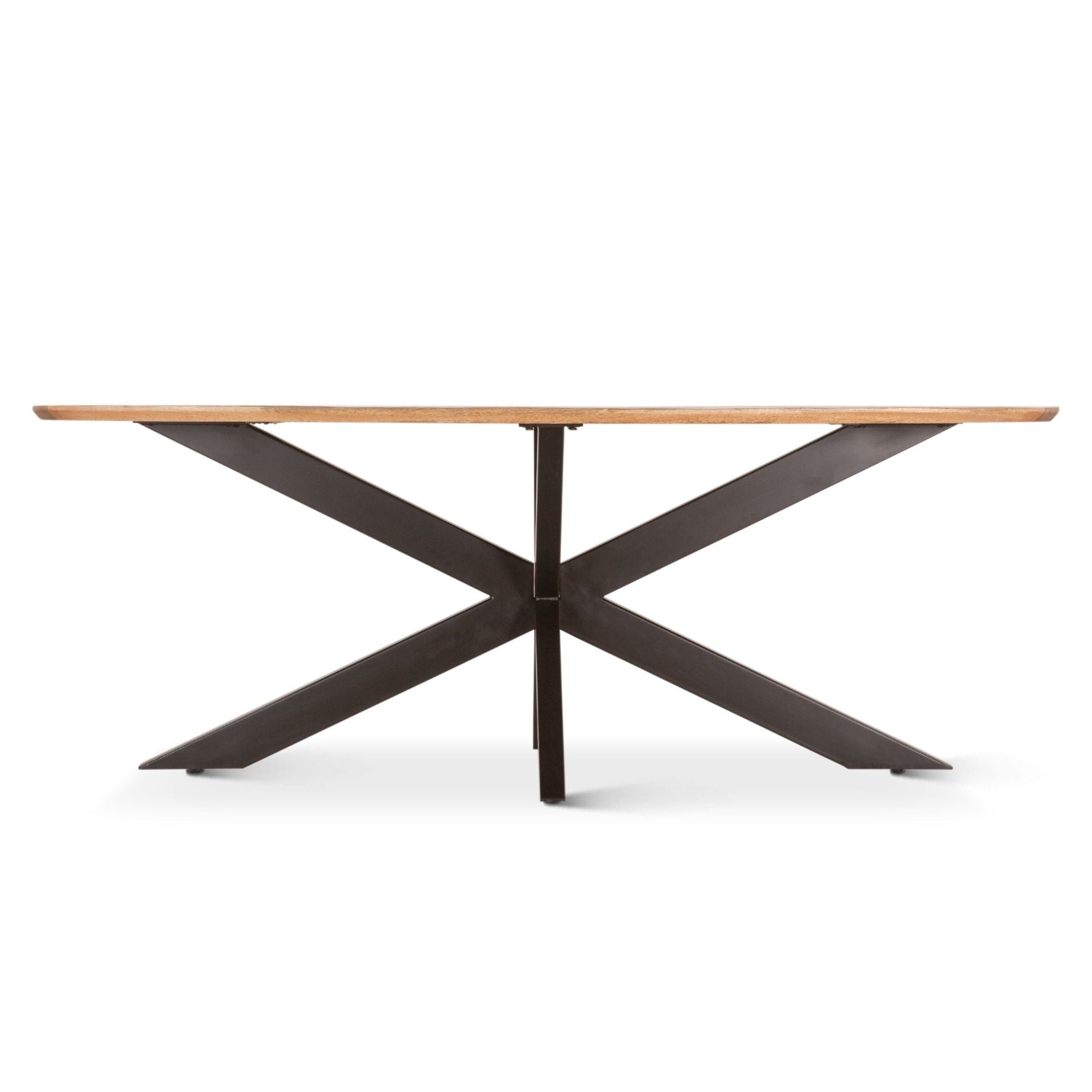 Industrial Chic X Base Dining Table