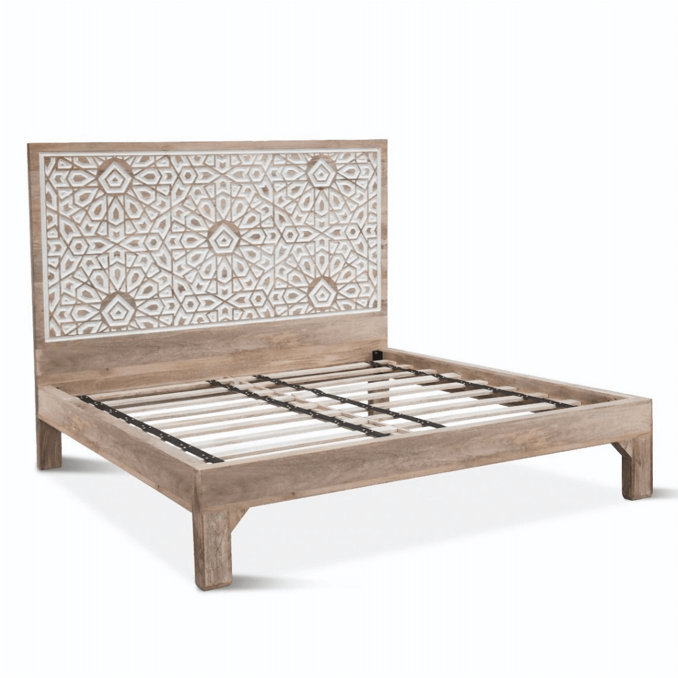 Indy Boho Natural White Bed