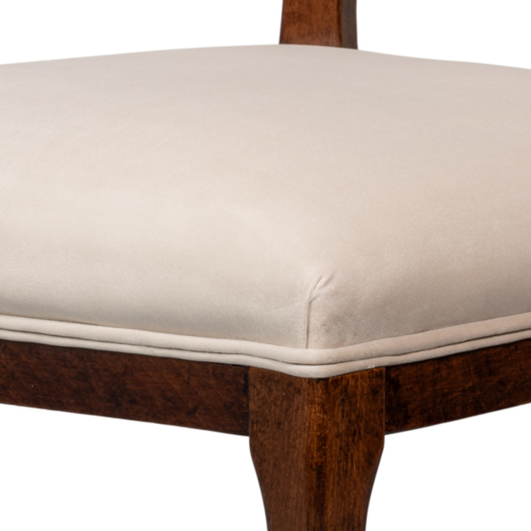 Regal Cane Back Walnut Stained Chairs - Pair