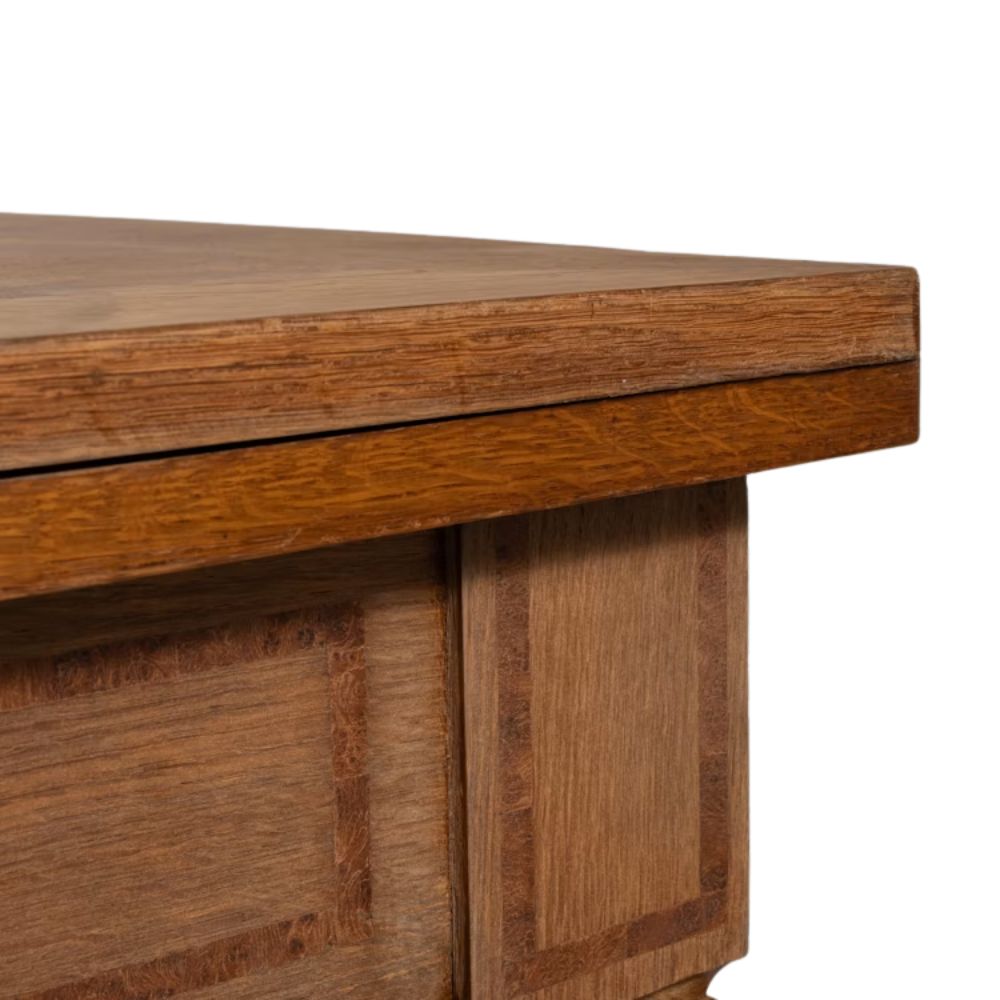 Étoile Antique French Marquetry Extendable Dining Table