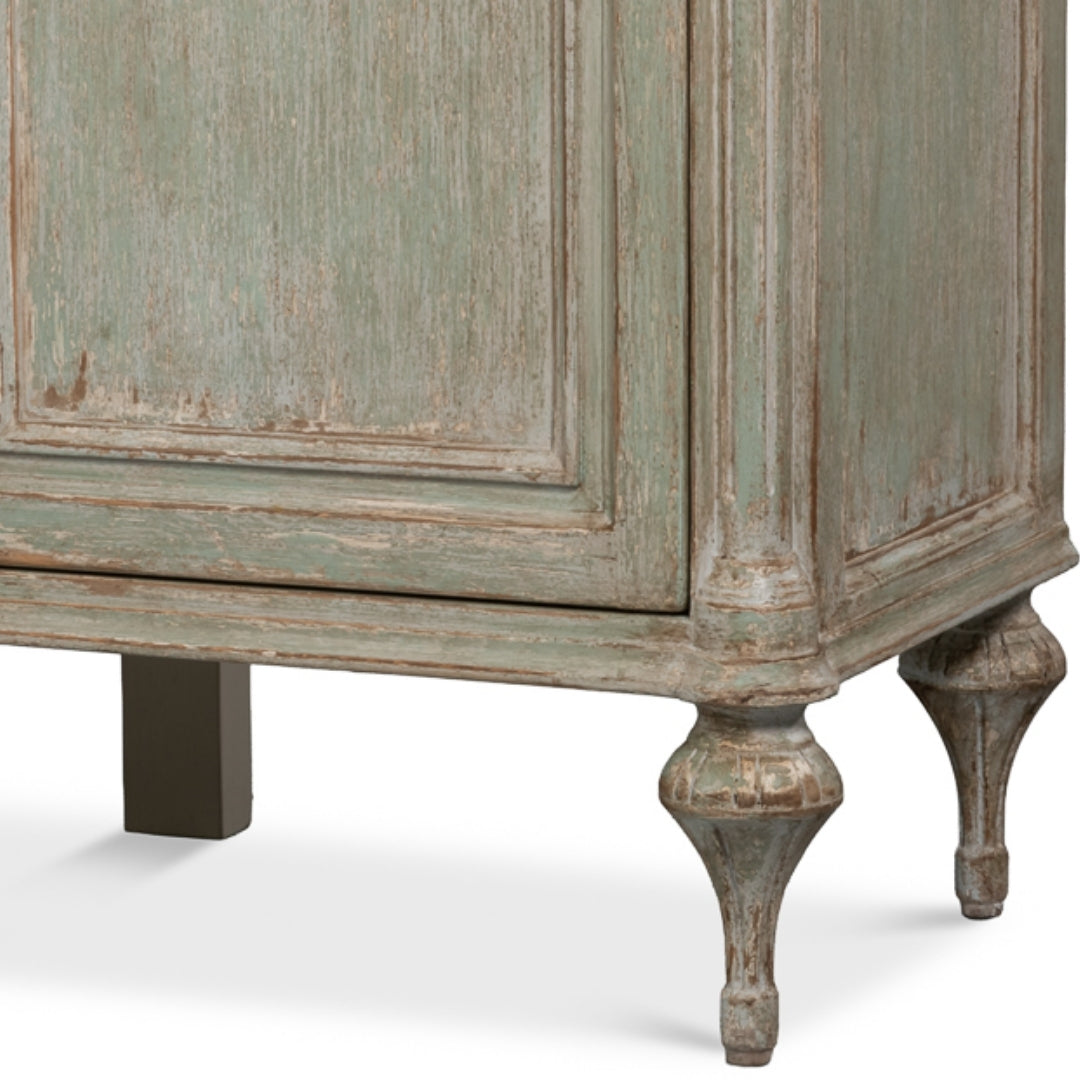 Fleur Distressed Sage Country Sideboard