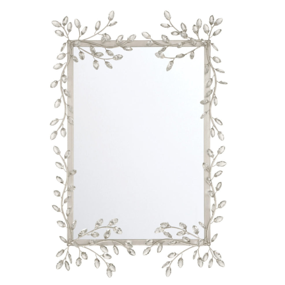 Floral Crystal Rectangular Mirror