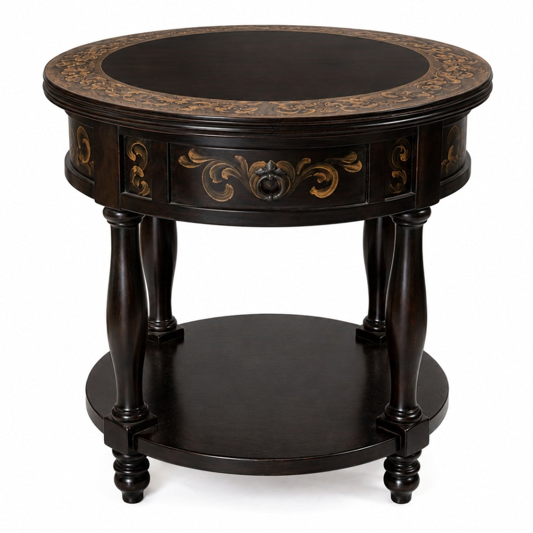 Florentine Scroll Round Accent Table