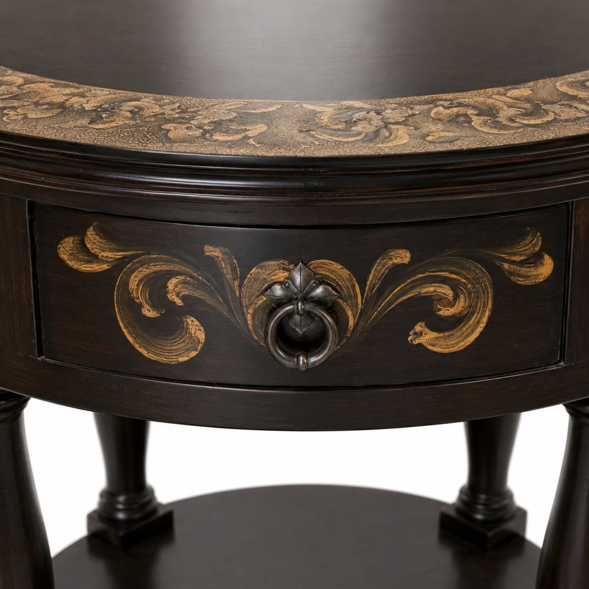 Florentine Scroll Round Accent Table