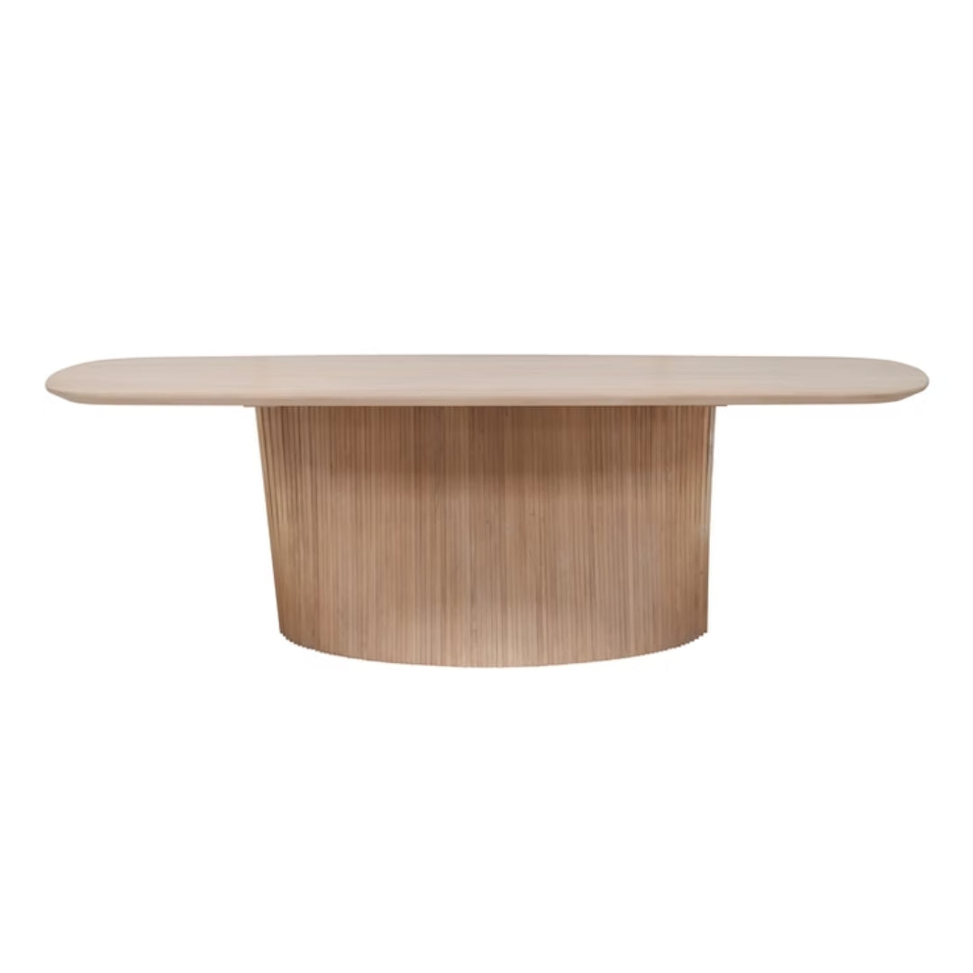 Sculptural Fluted Base Dining Table