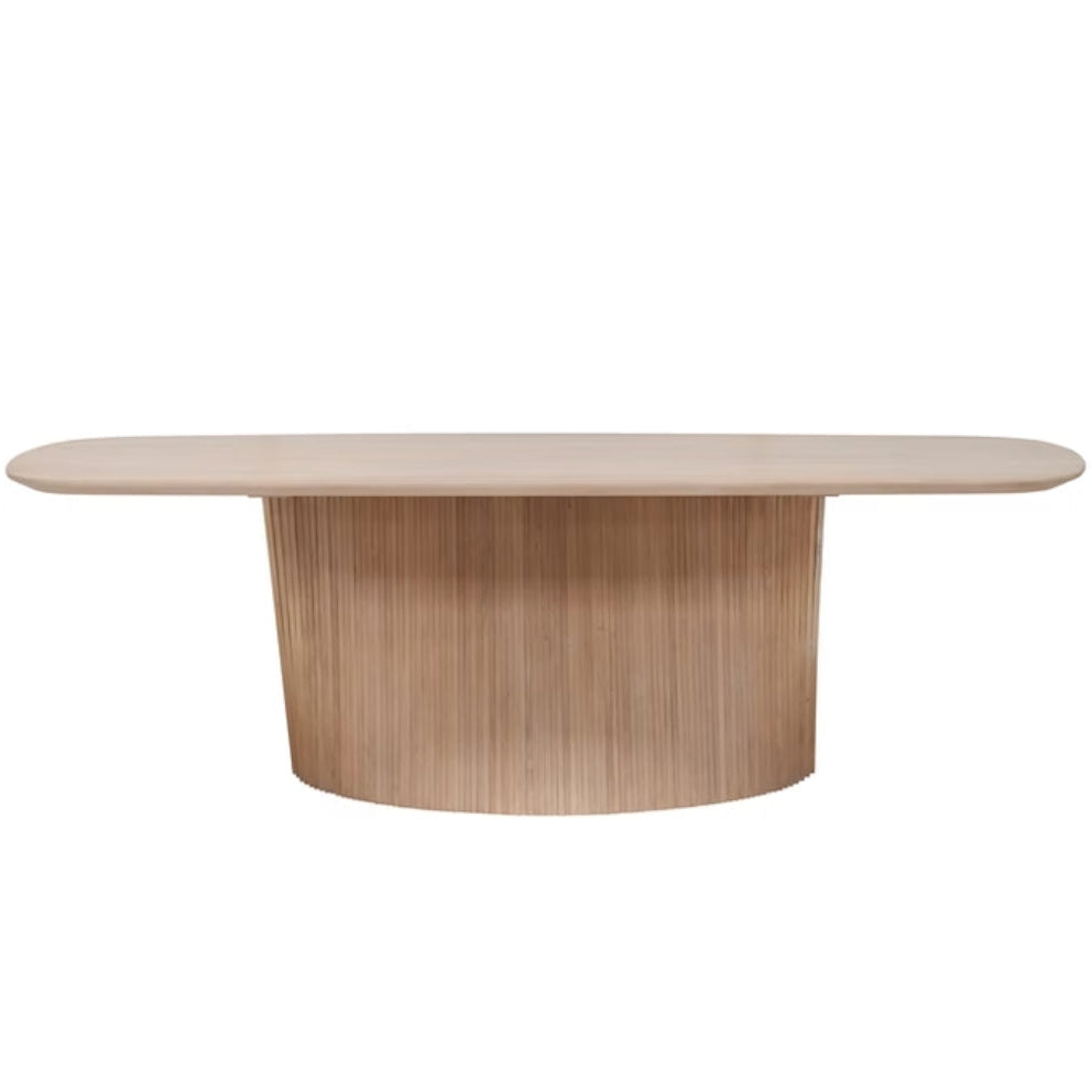 Sculptural Fluted Base Dining Table