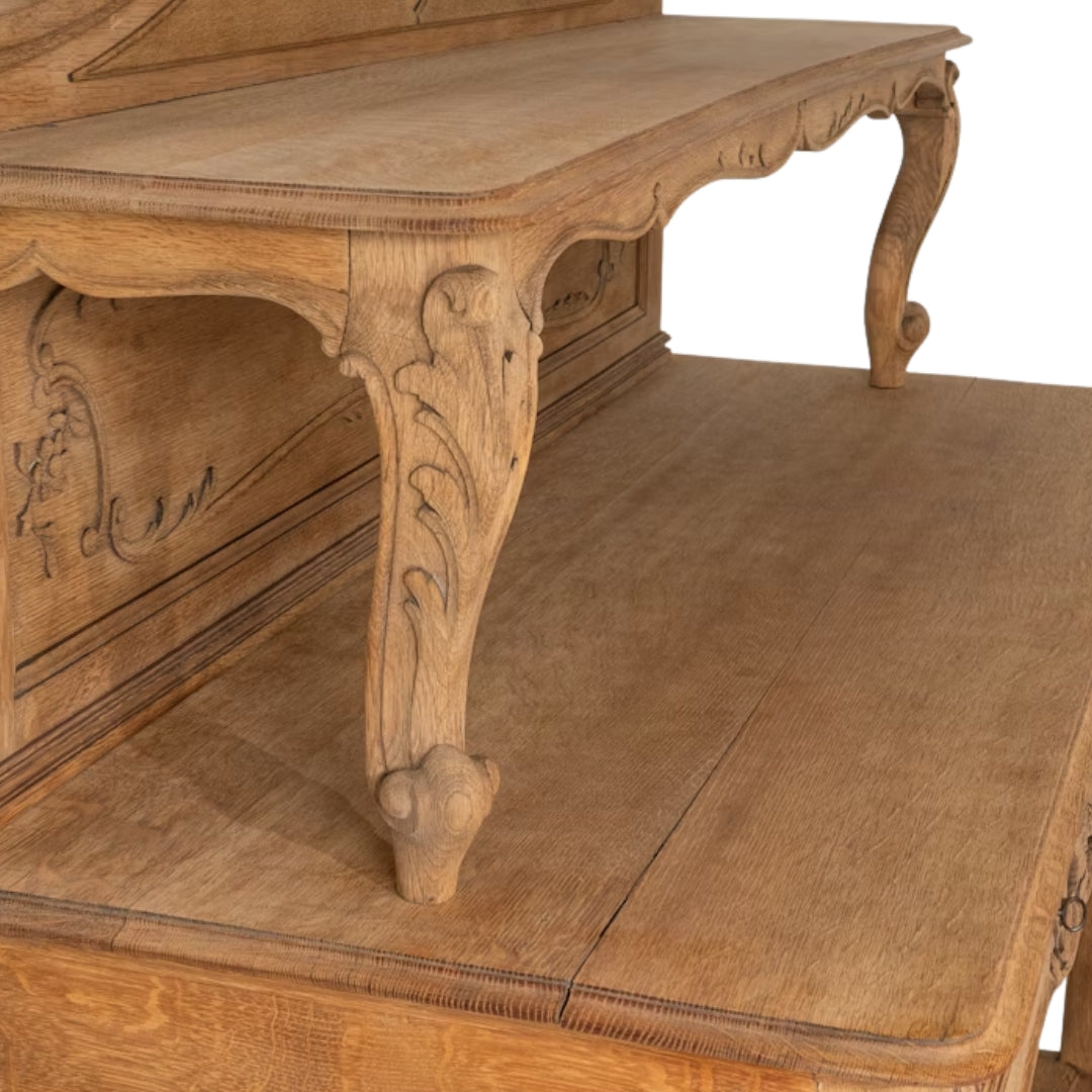 French Louis Ornately Carved Buffet Table, Circa 1860