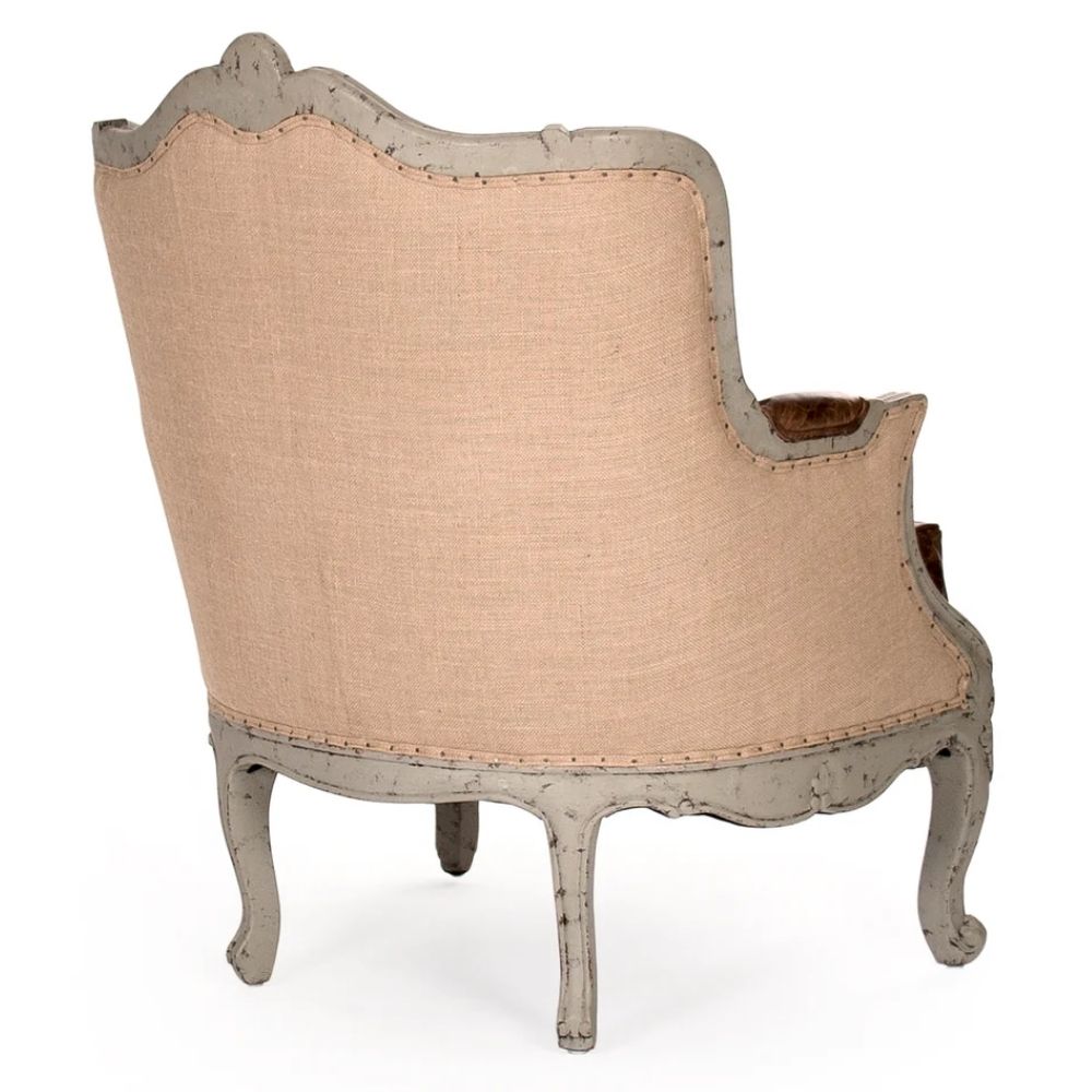 French Adele Leather Armchair