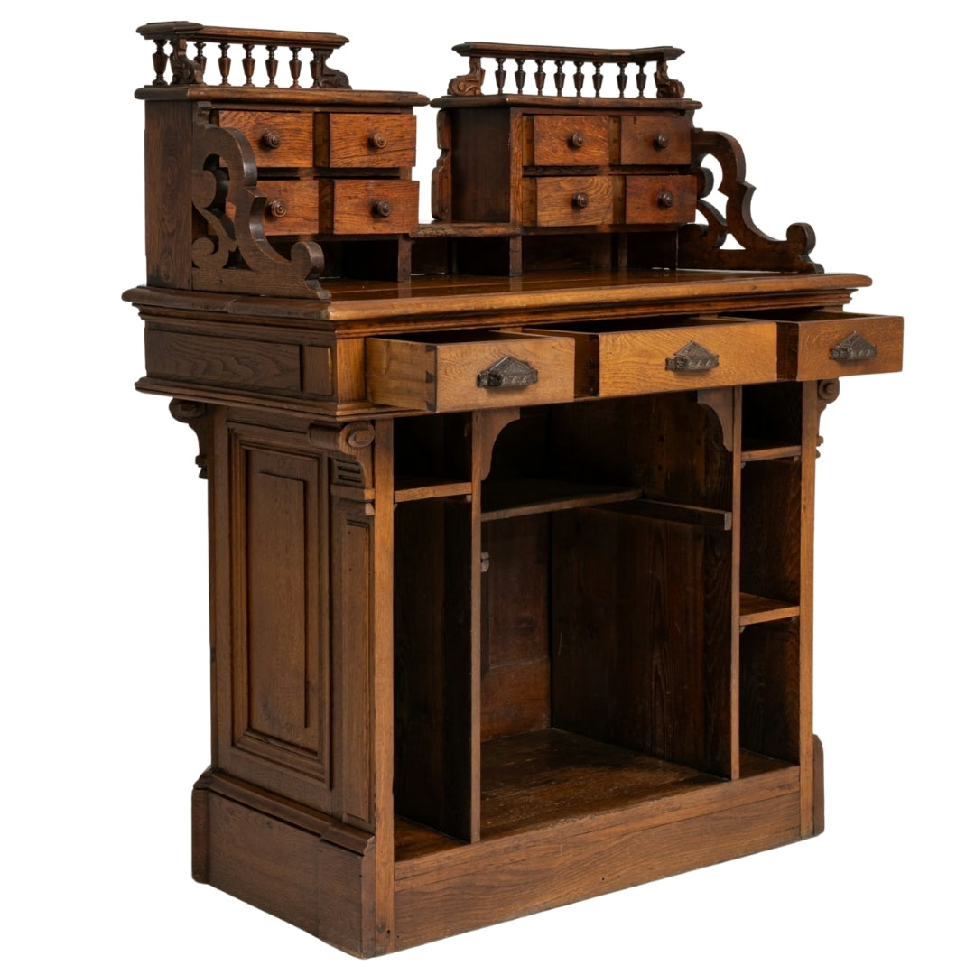 French Antique Oak Display Cabinet, Circa 1880