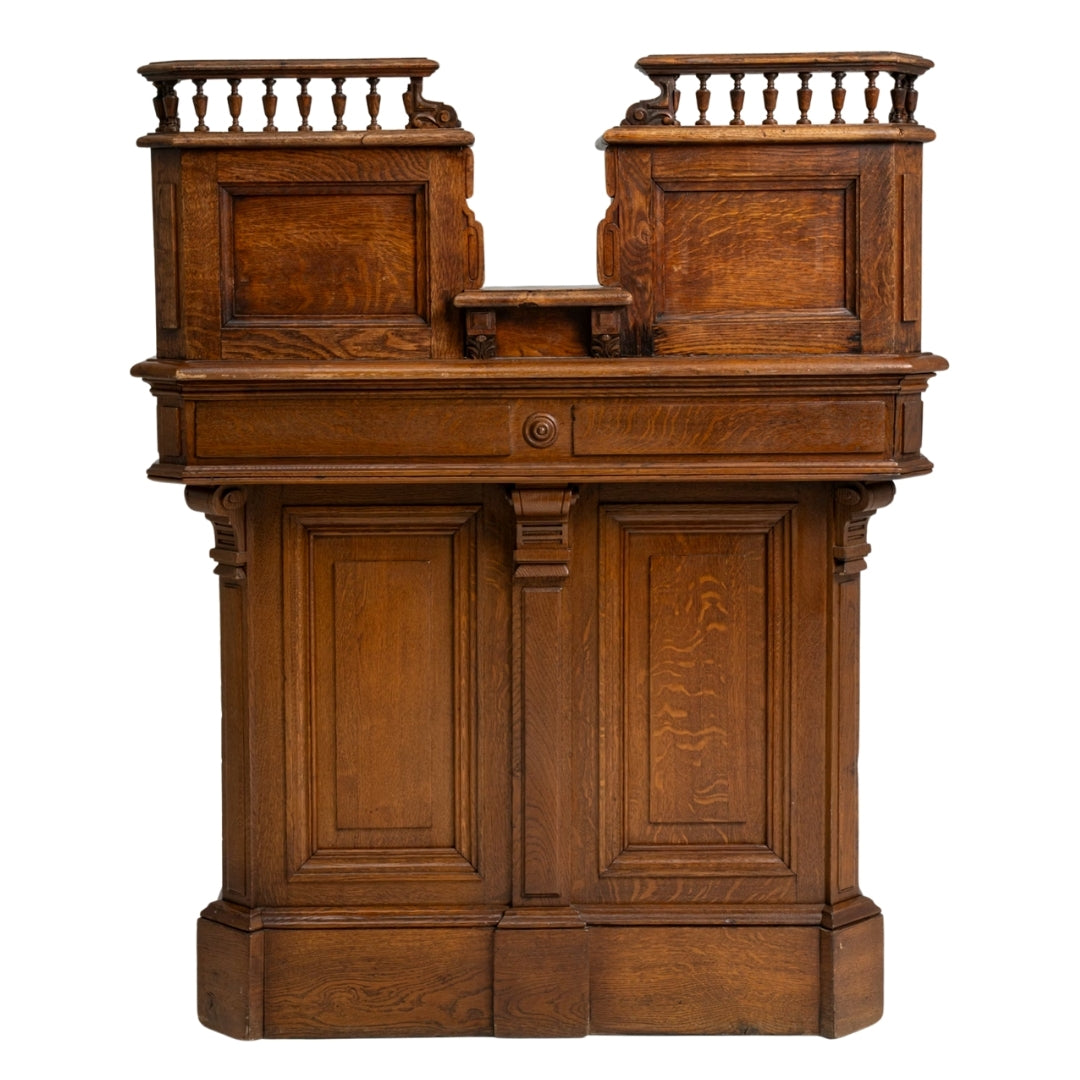 French Antique Oak Display Cabinet, Circa 1880
