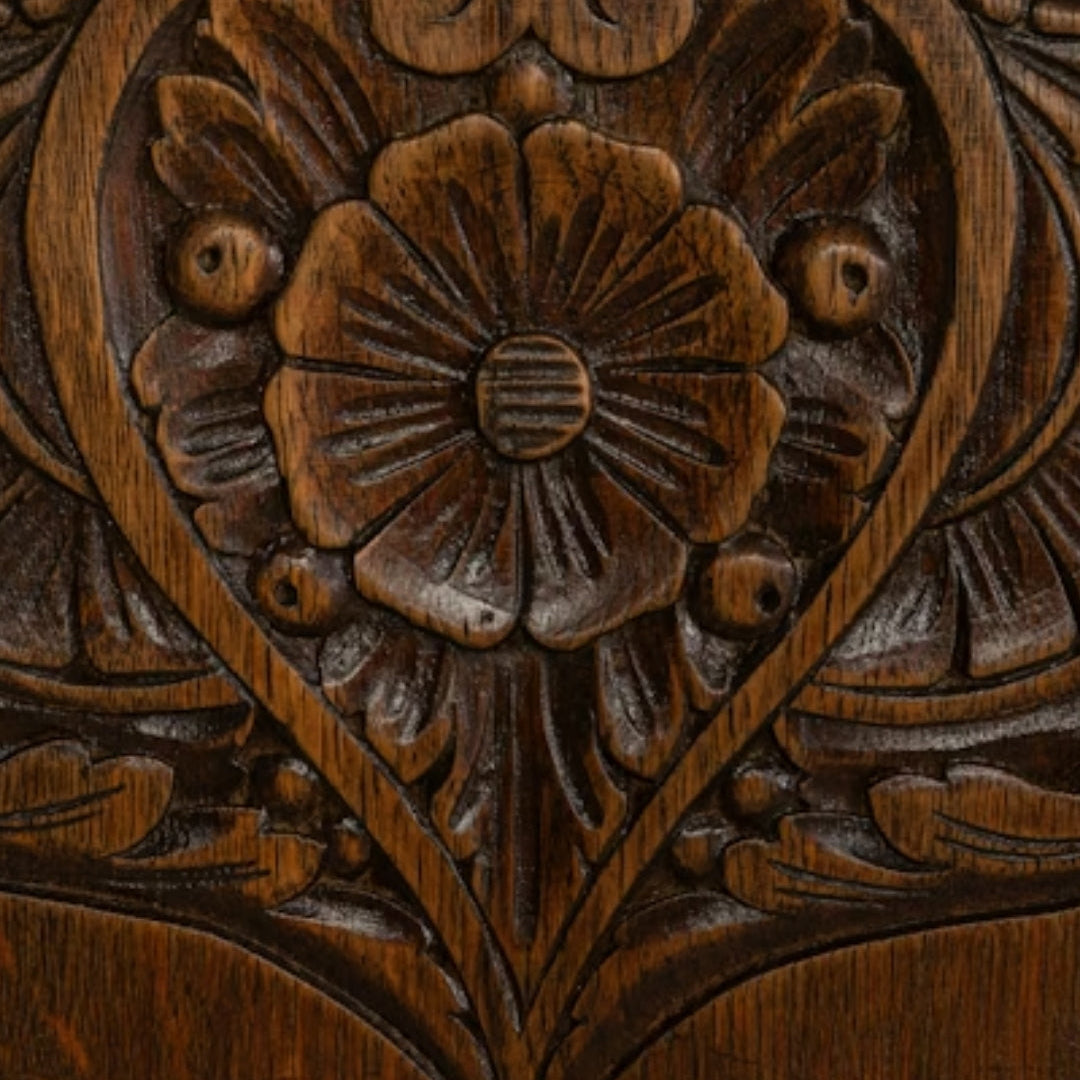 French Art Deco Carved Sideboard, Circa 1920