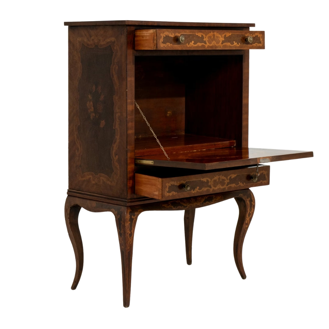 Renaissance Cabriole Leg Bar Cabinet, Circa 1870