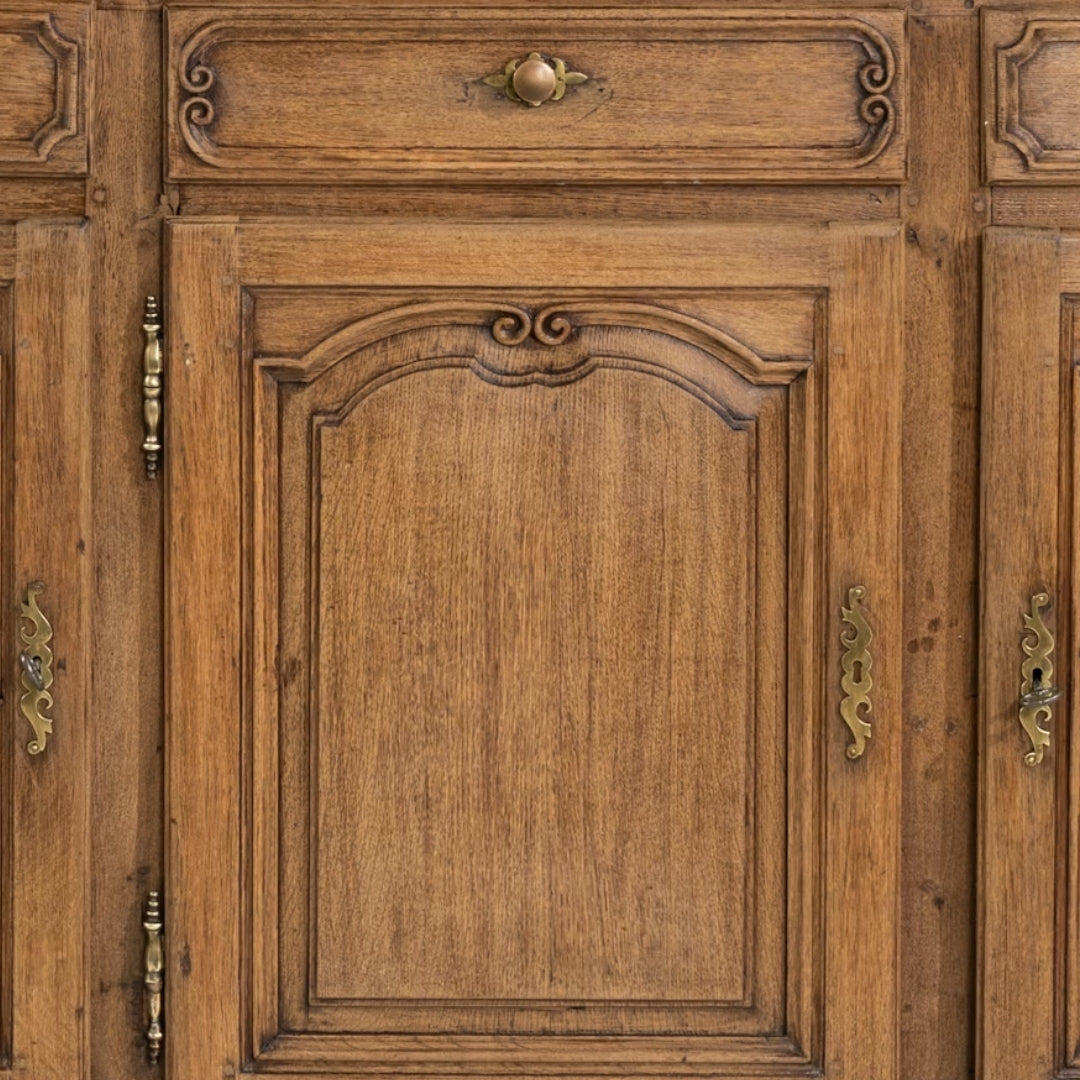 French Brown Carved Louis XV Buffet, Circa 1870