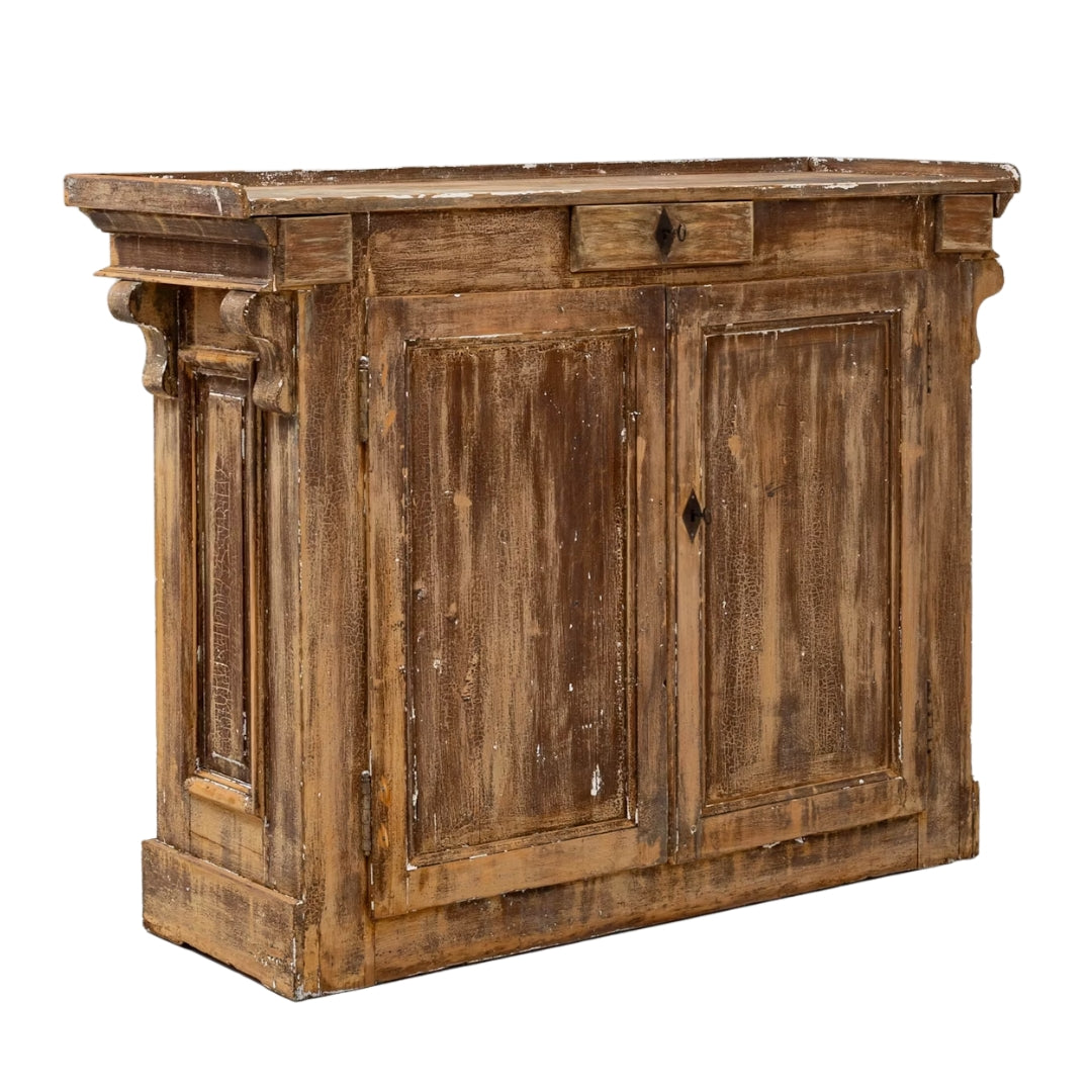 French Brown Patinated Wood Buffet, Circa 1850